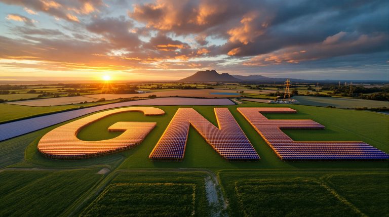 Solar panels forming GNE